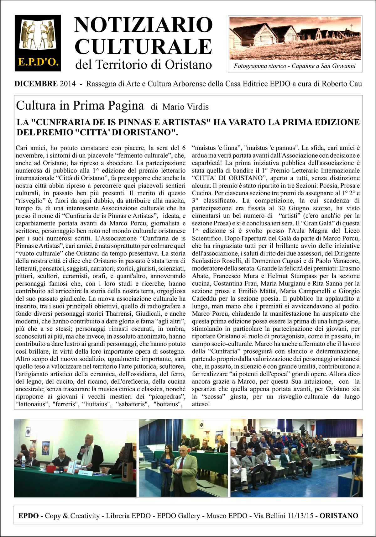 Notiziario Culturale EPDO - Oristano